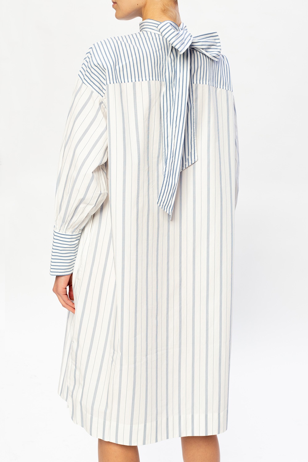 Ganni striped outlet dress